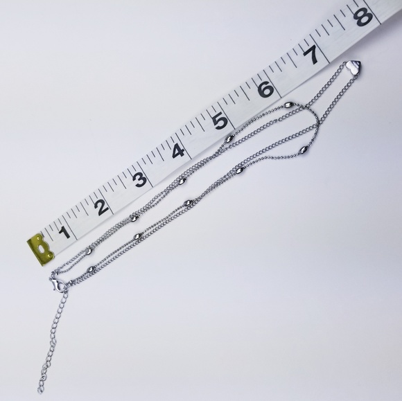 Double Layer Choker Heart Pendant Gold Color - Picture 3 of 4